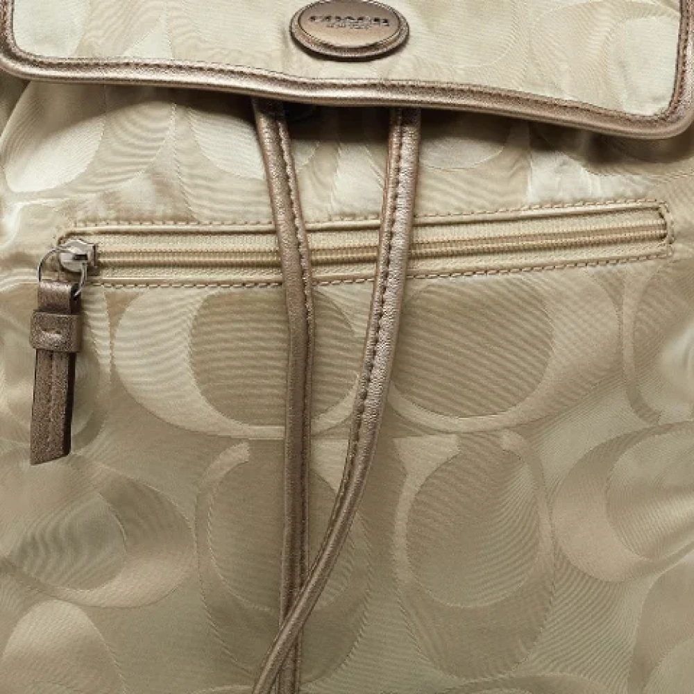 Coach Pre-owned Leather backpacks Beige Dames
