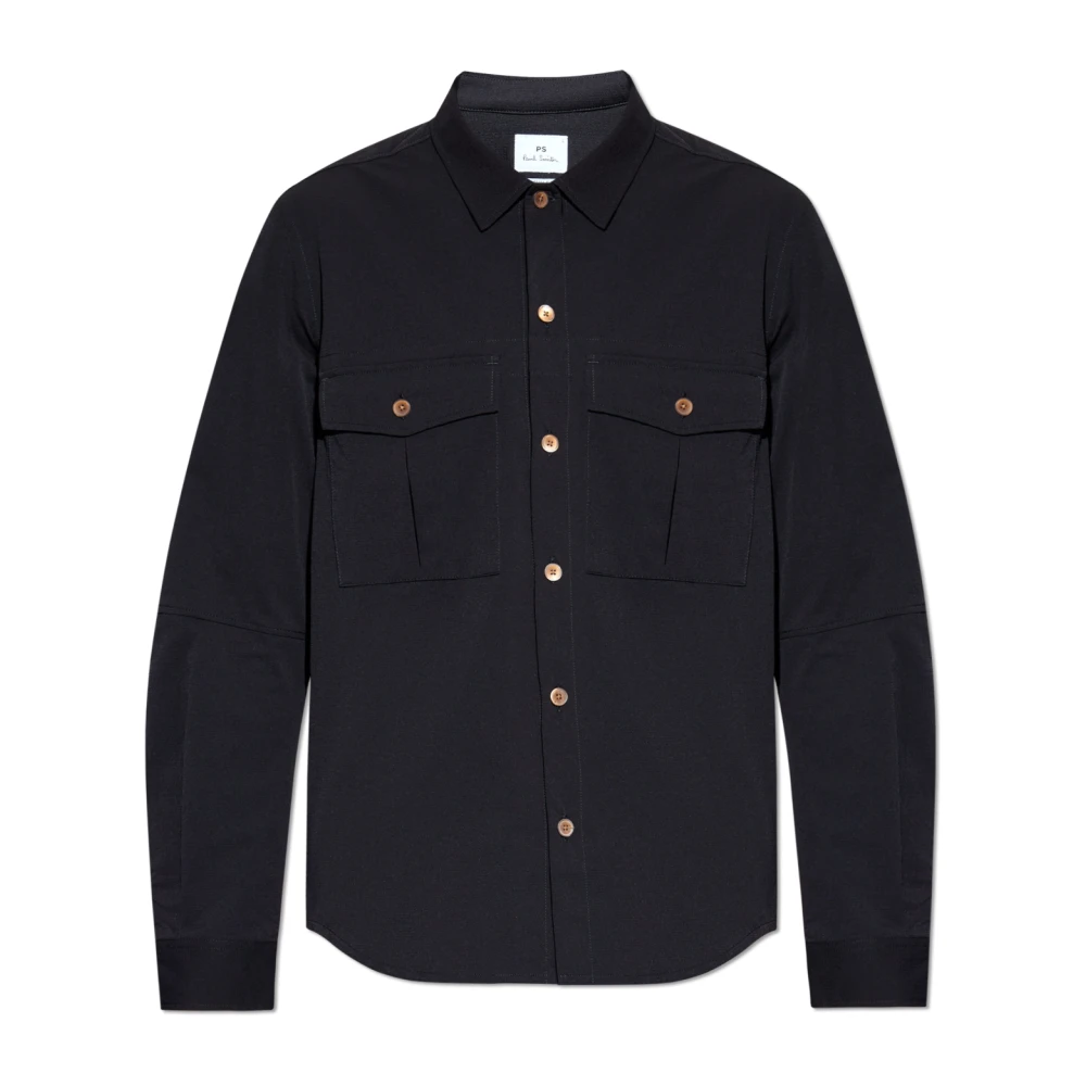 PS By Paul Smith Overhemd met zakken Black Heren