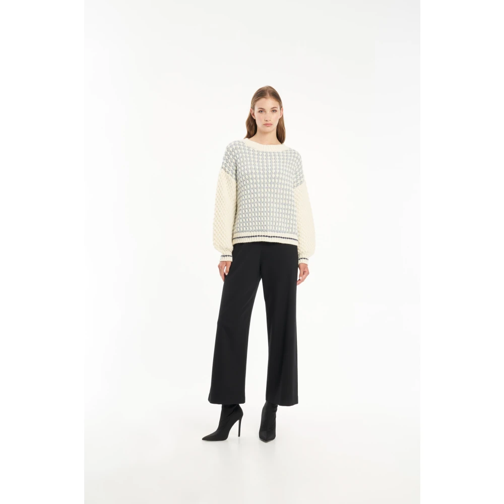 Vicario Cinque Ontspannen Elegante Wijde Broek Black Dames