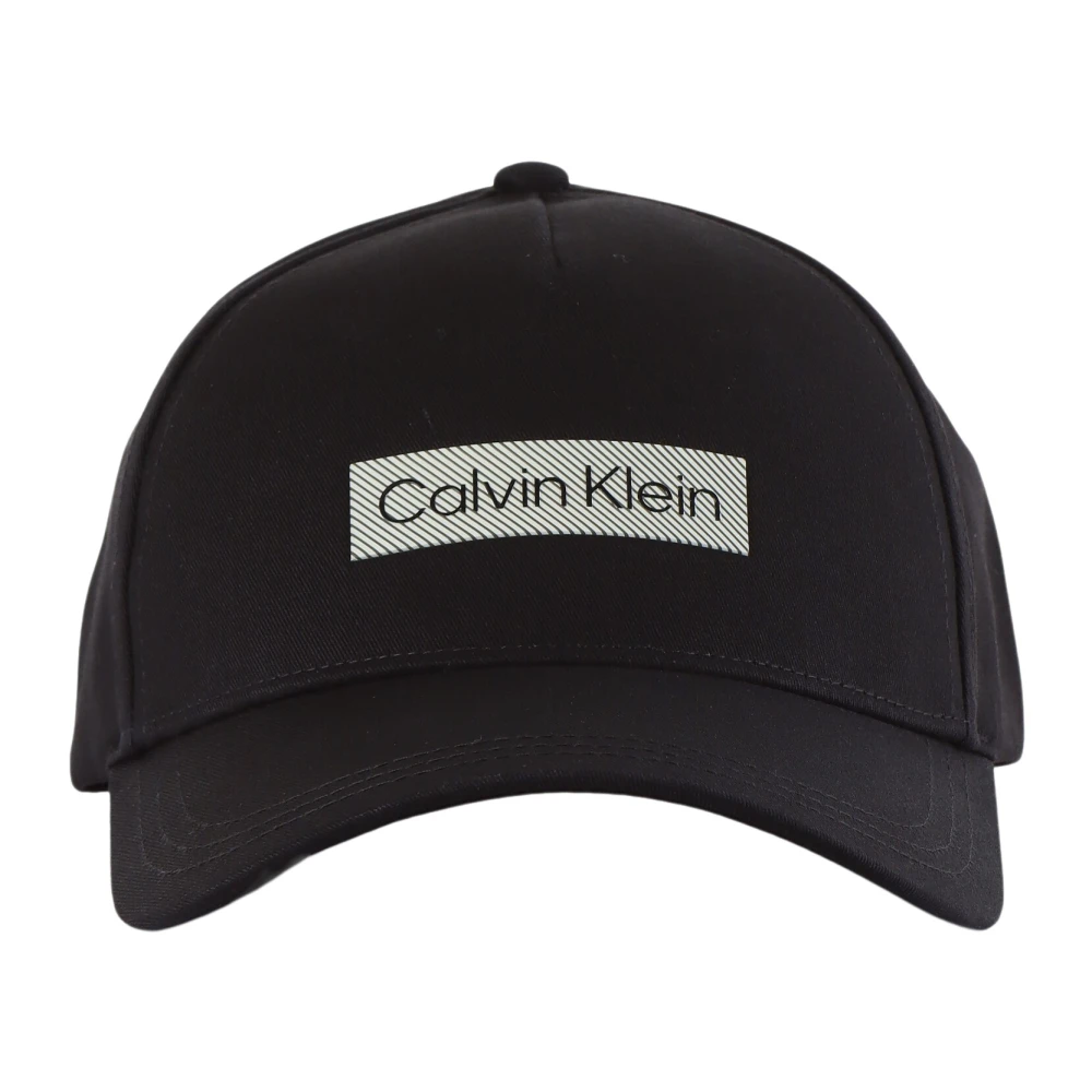 Calvin Klein Bomull Logo Print Keps Black, Herr