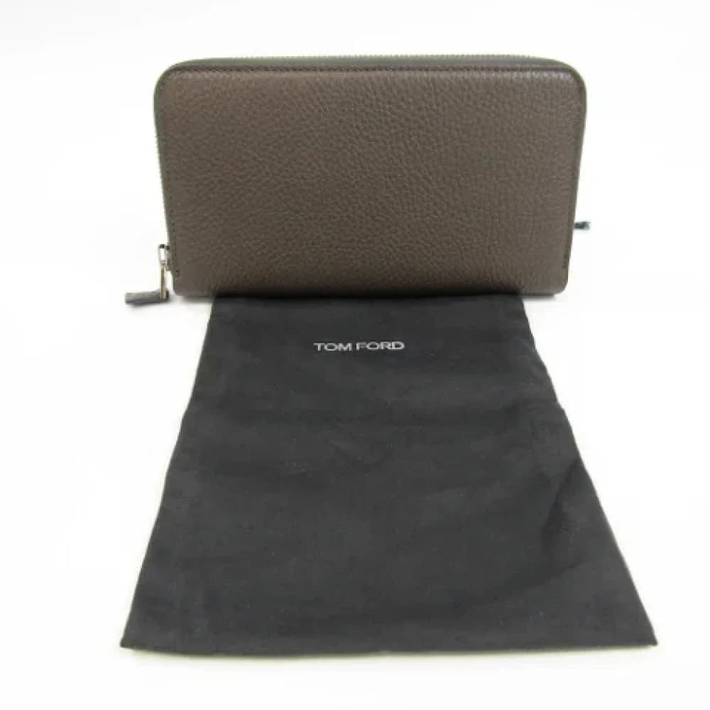 Tom Ford Pre-owned Leather wallets Gray Dames