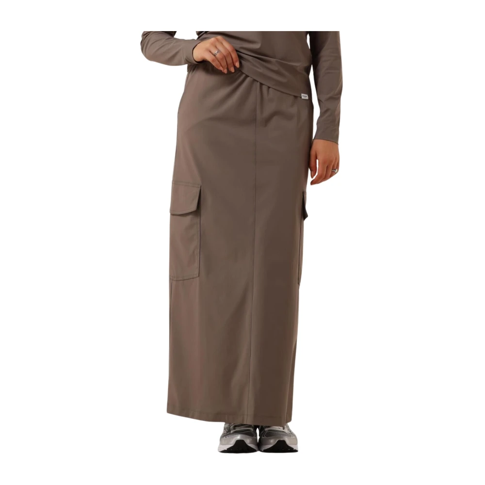 Penn&Ink N.Y Bruine Maxi Rok 540 Brown Dames