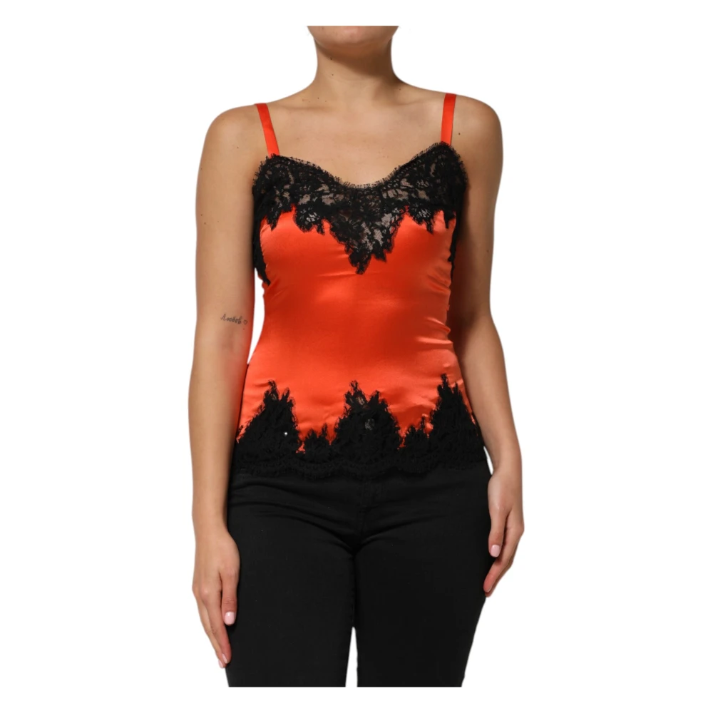Dolce & Gabbana Damen Orange Oberteile, Xsgröße: