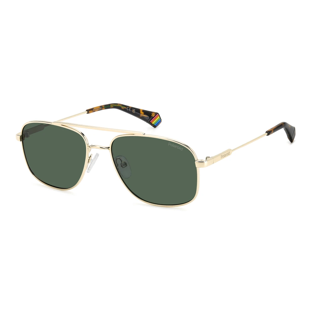 Polaroid Men's Yellow Gold Green Polarized Sunglasses - Sunglasses - 56 Mm - Accessories