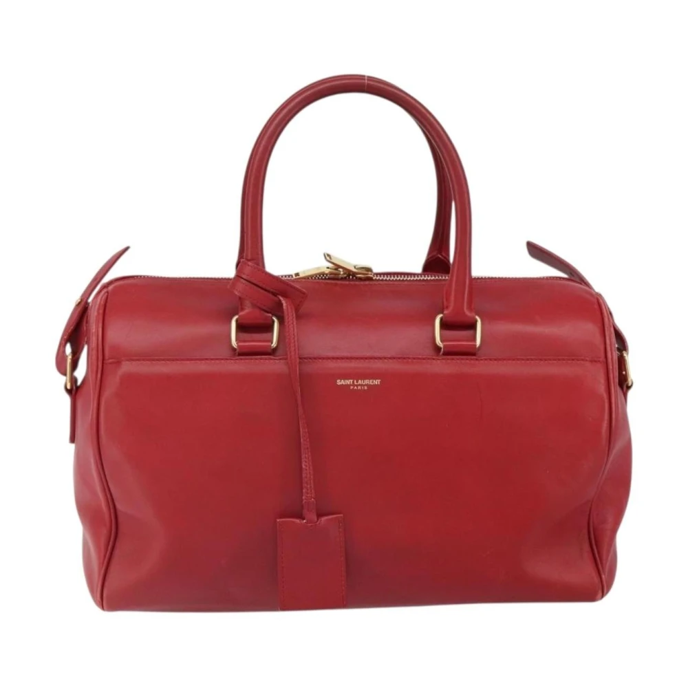 Saint Laurent Vintage Women's Red Pre-Owned Vintage Duffle Bag