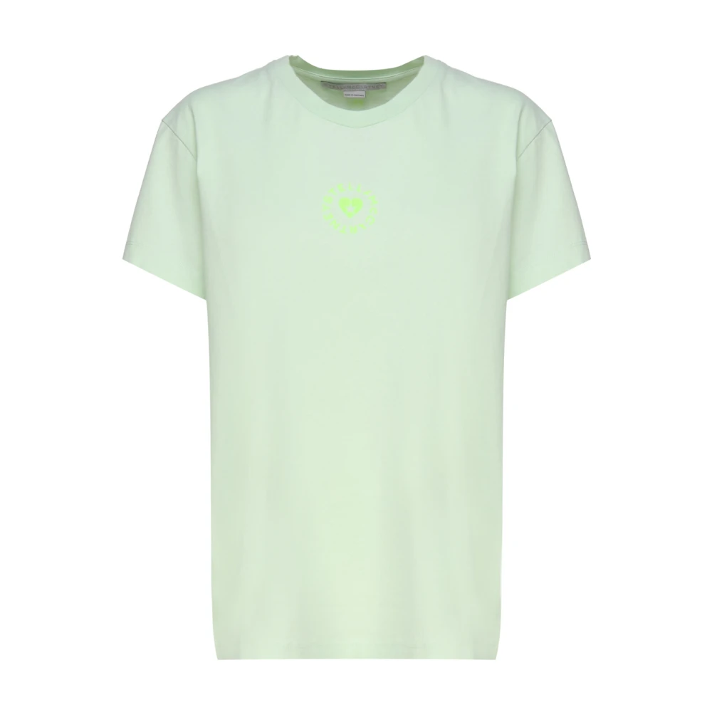 Stella Mccartney Women's Green Iconic Mini Heart T-Shirt