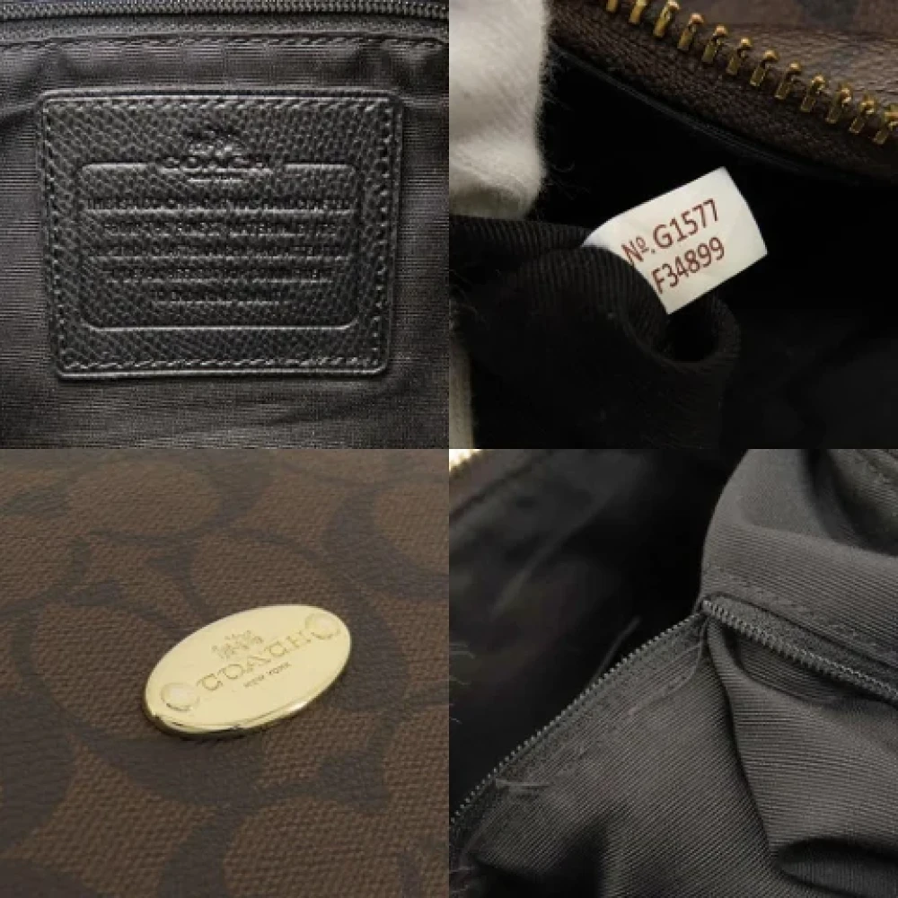 Coach Pre-owned Plastic shoulder-bags Brown Dames