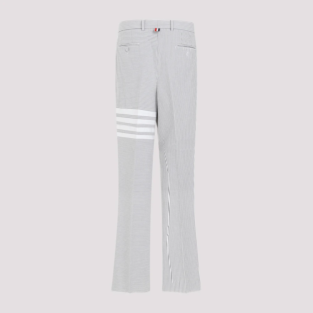 Thom Browne Grijze Gestreepte Riemlus Broek Gray Heren