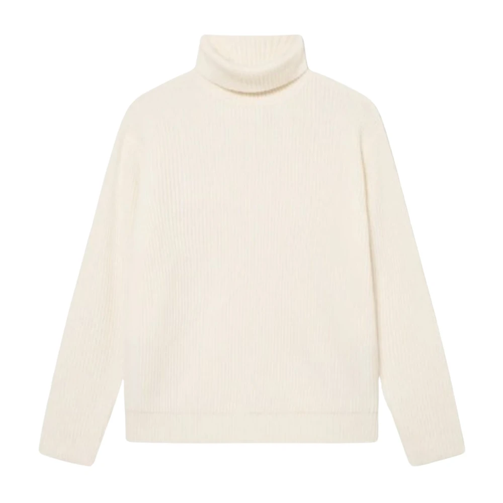 Les Deux Men's White Eddie Wool Rollneck Knit - Turtlenecks - Xl - Knitwear