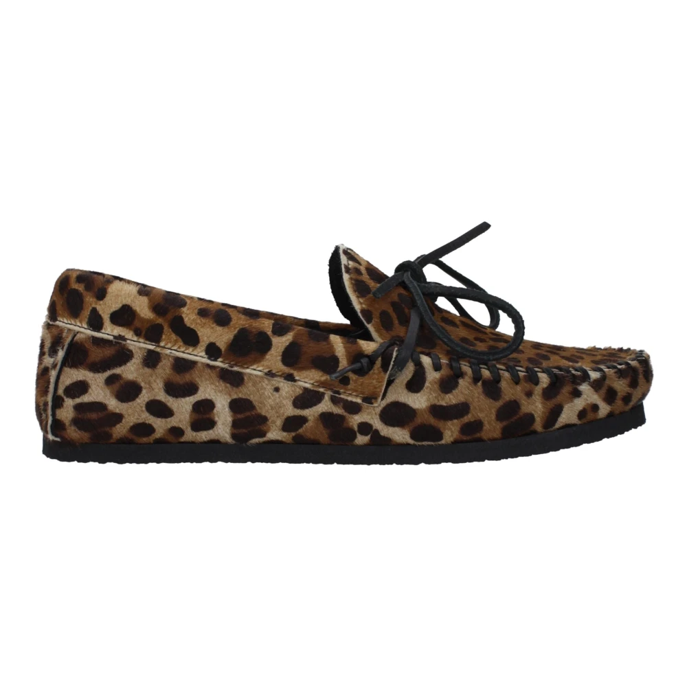 Isabel Marant , Loafers, Female, Brown, 3 Uk, Brown Horsehair Slip-On Loafers