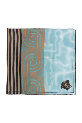 Silkescarf med "Floating By"-tryck