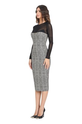 robe-midi-noire-a-imprime-python