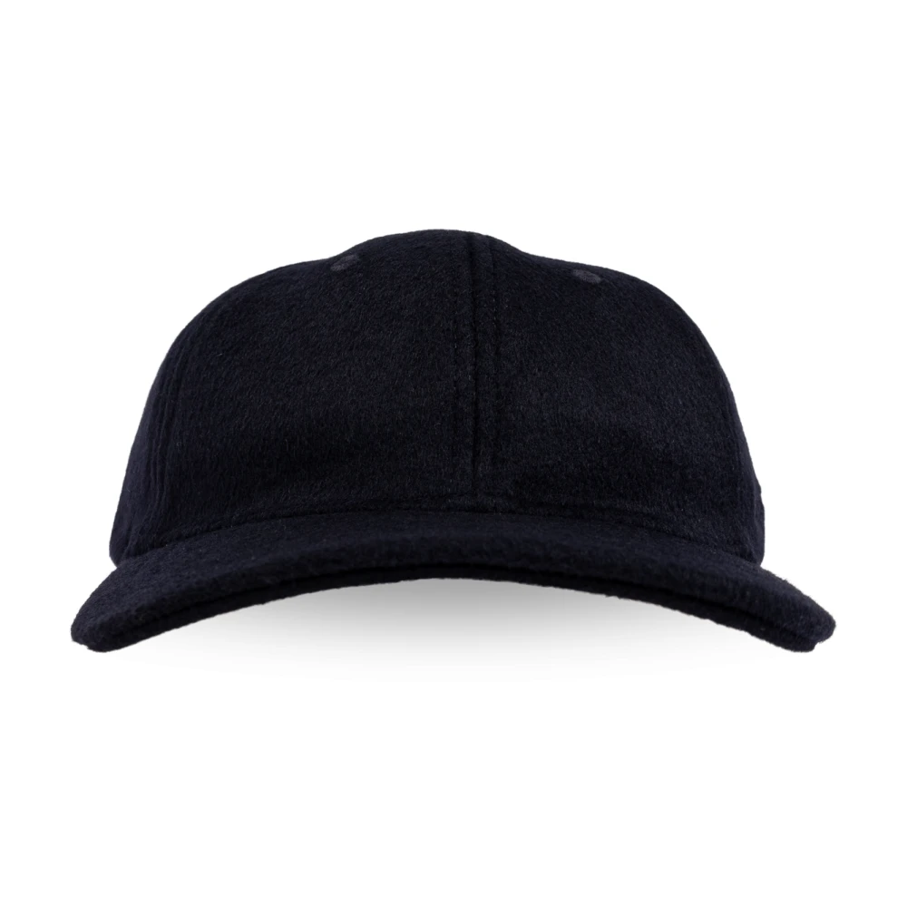 Emporio Armani Navy Blue Wool Baseball Cap Blue Heren