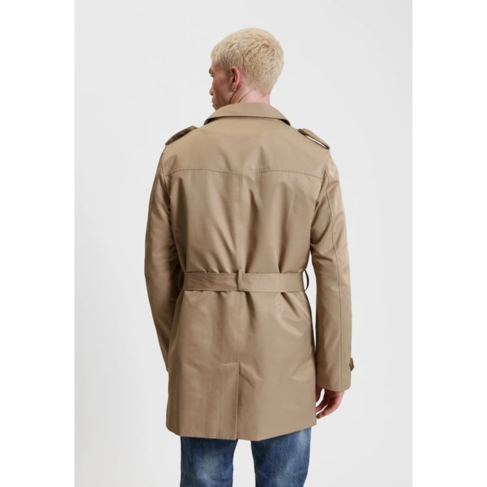 Gianni Lupo Kameel Waterdichte Trenchcoat Brown Heren