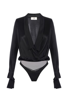 chemise-noire-effet-wrap-en-satin