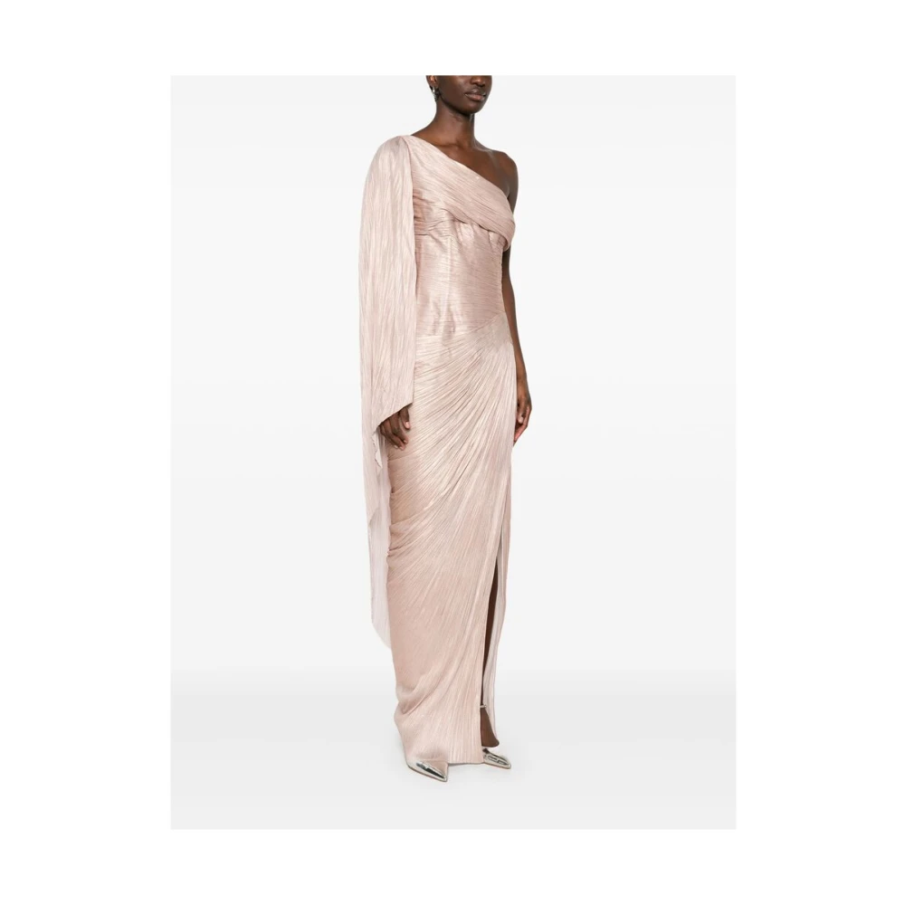 Maria Lucia Hohan Roségouden Zijden Tule Jurk Pink Dames