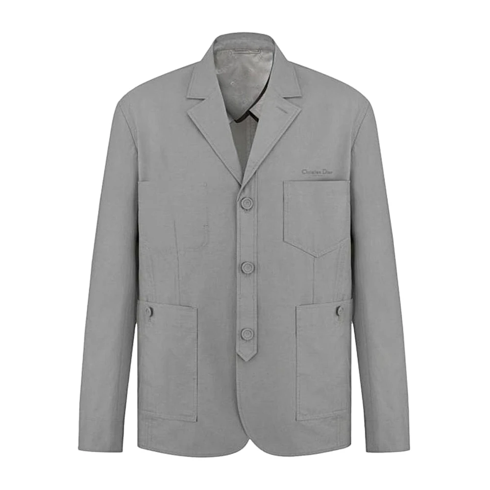 Dior Stijlvolle Jas voor Mannen Gray Heren
