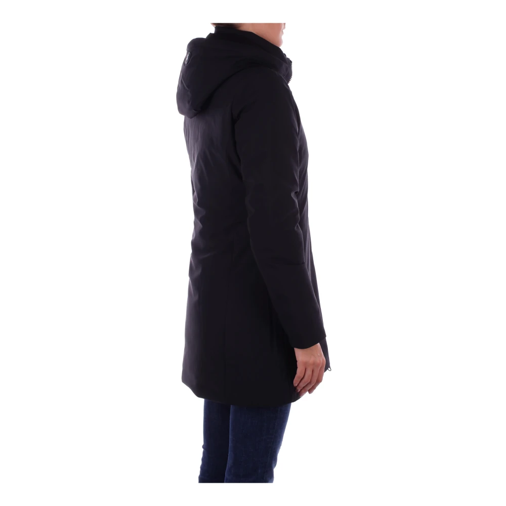 Save The Duck Zwarte Hoodie met Voorlogo Black Dames