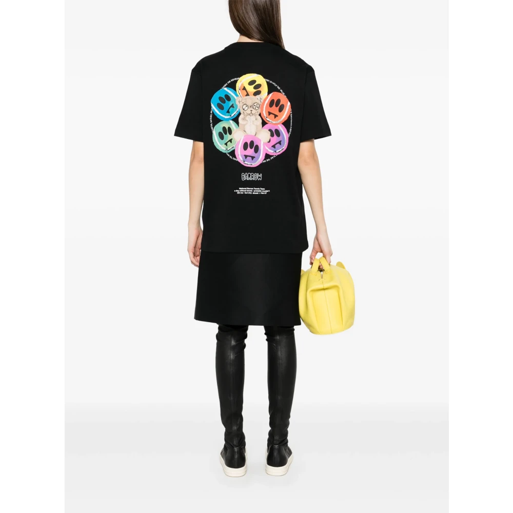 Barrow Zwarte Crew Neck T-shirt met Logo Black Heren