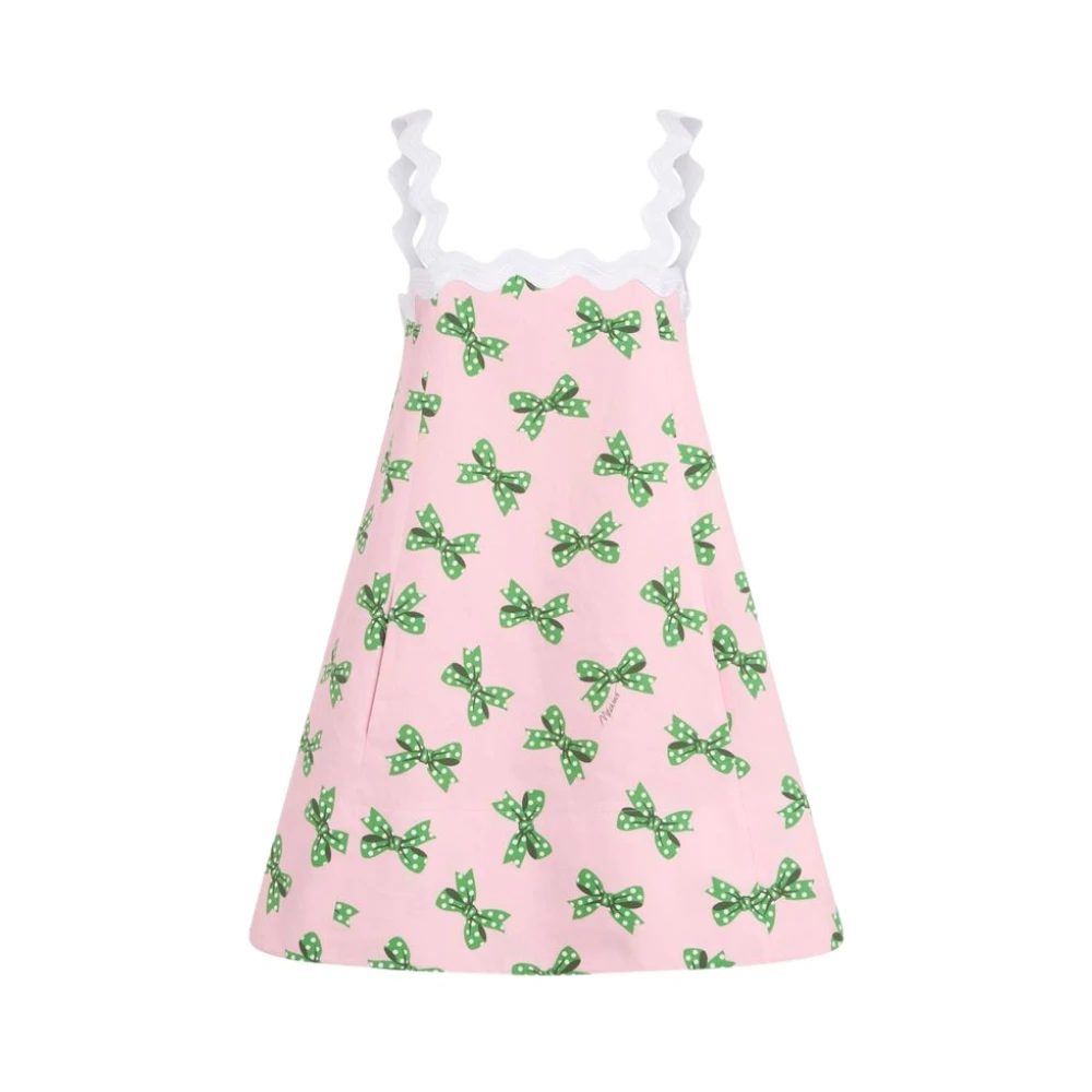 Moschino Multicolor Printed Cotton Poplin Dress - Female - Summer Dresses - M - Dresses