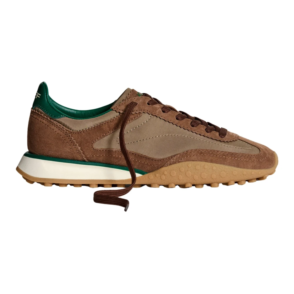 Hoff Bruine Sneaker met Witte Achterdetail unisex Schoenen