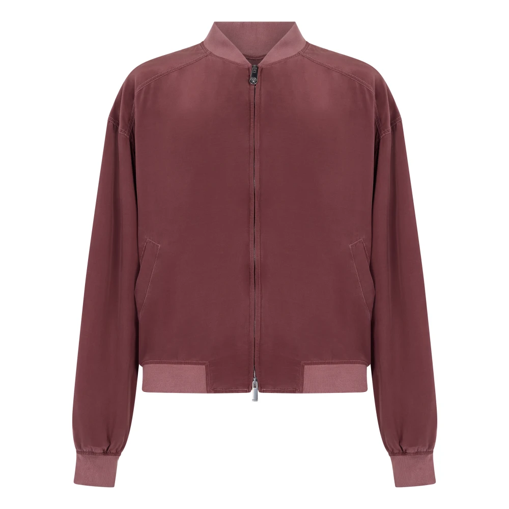 Versace Men's Pink Silk Bomber - Bomber Jackets - L - Jackets