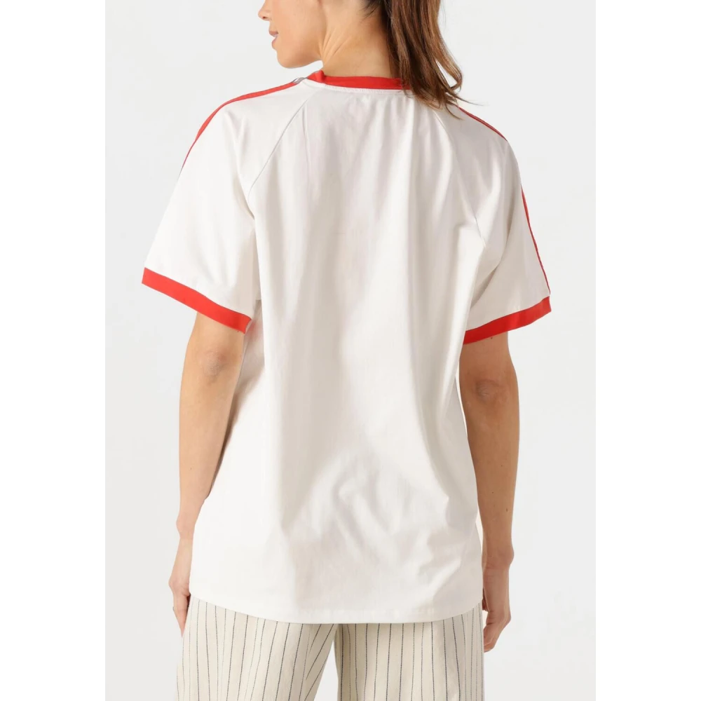 Co'Couture Oversize Sporty V-tee Top White Dames