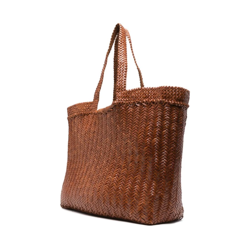 Dragon Diffusion Karamelbruin Leren Geweven Tote Tas Brown Dames