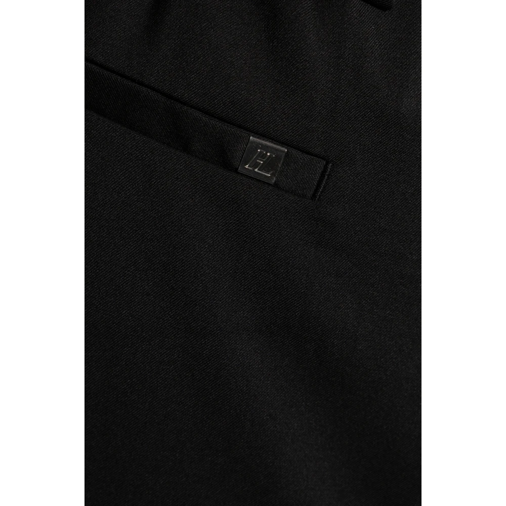 Helmut Lang Wollen broek met vouw Black Heren