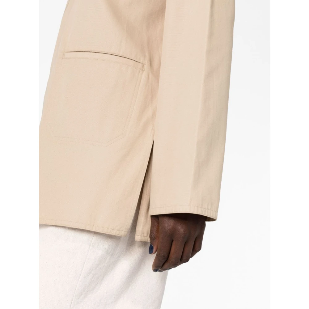 TotêMe Beige Organisch Katoenen Twill Overhemd Beige Dames