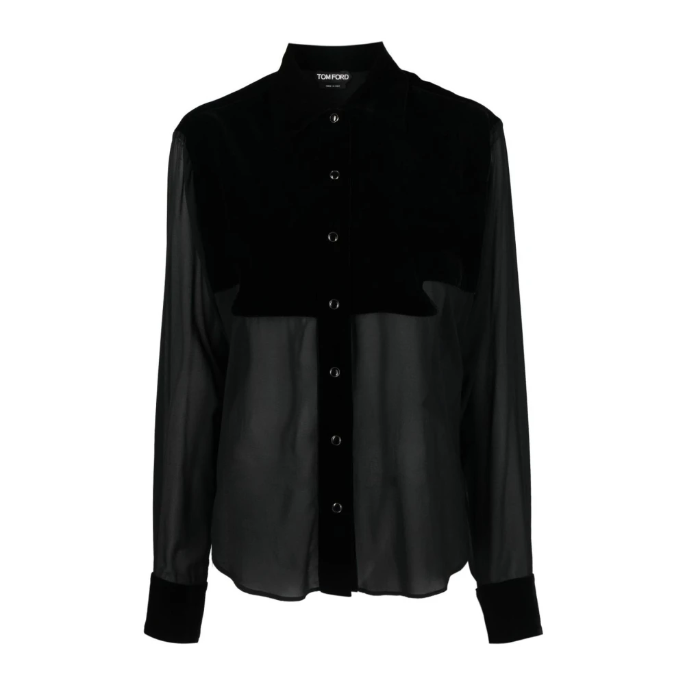 Tom Ford , Shirts, Female, Black, S, Georgette Shirt