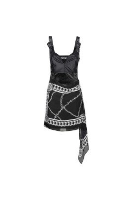 chenille-logo-print-dress