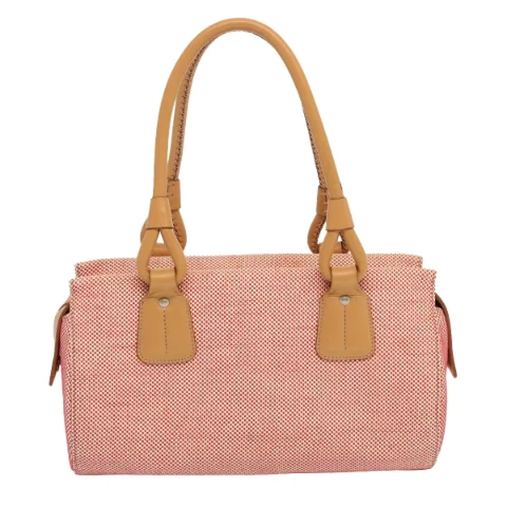 Burberry Vintage Pre-owned Canvas handbags Pink Dames
