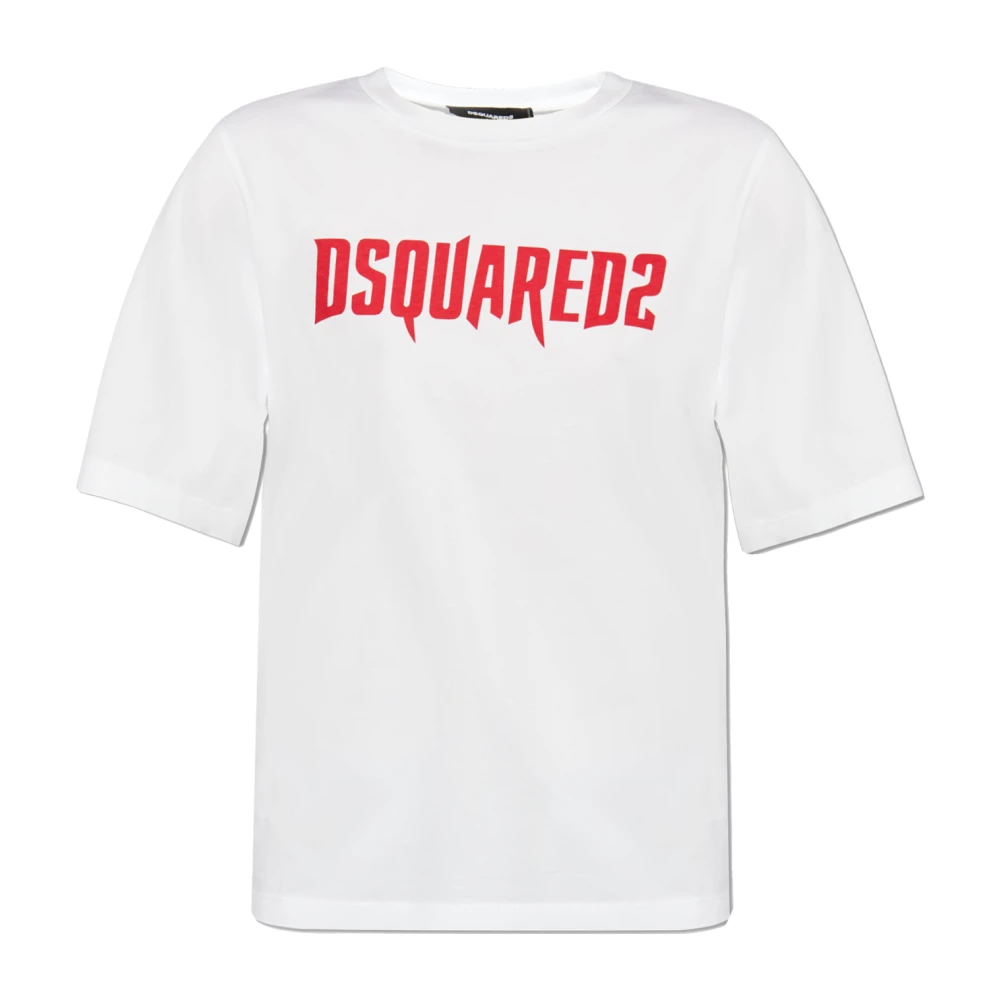 Dsquared2 Bedrukt T-shirt White Dames