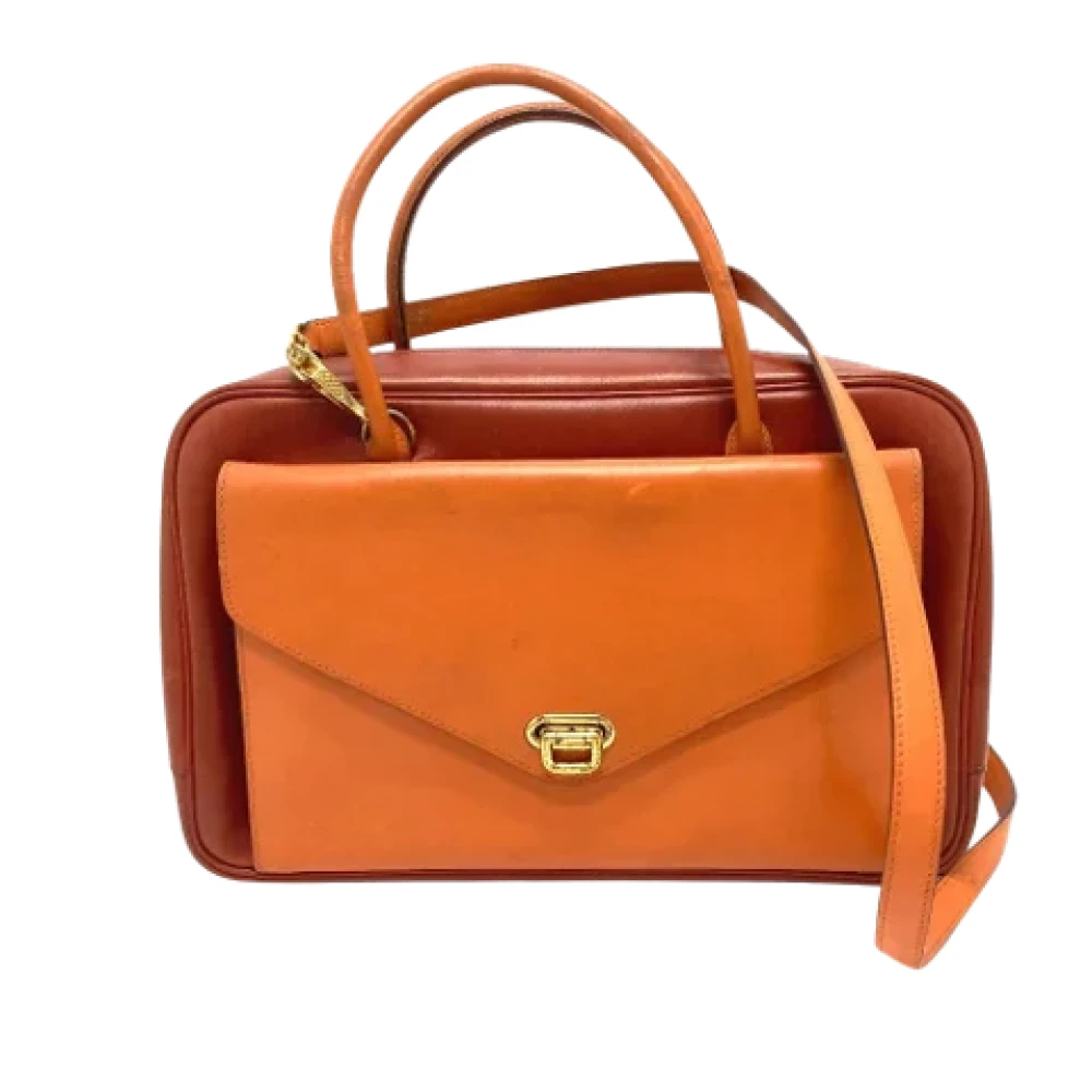 Hermès Vintage Pre-owned Leather handbags Orange Dames