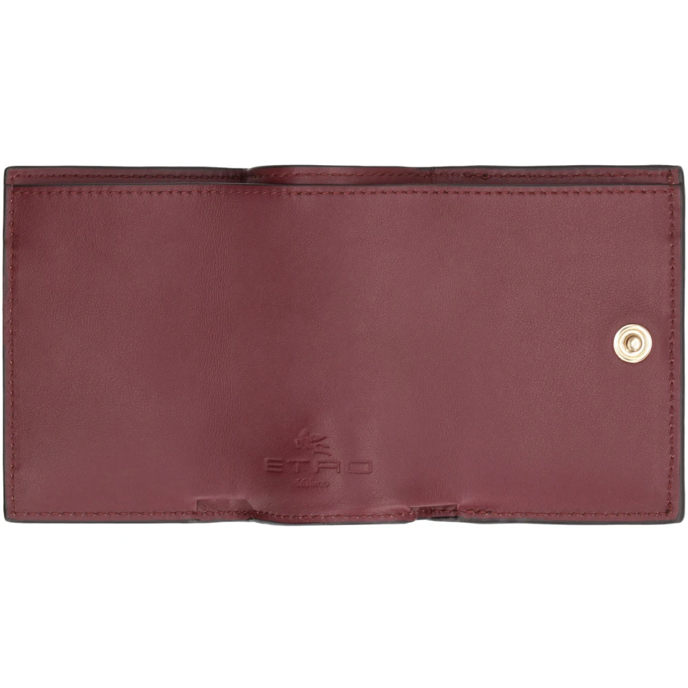 ETRO Paisley Jacquard Fabric Portemonnee Red Dames