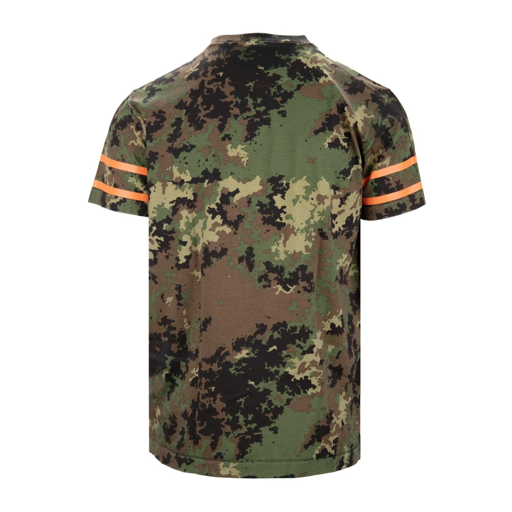 Dsquared2 Camouflage Militaire Stijl Heren T-shirt Multicolor Heren