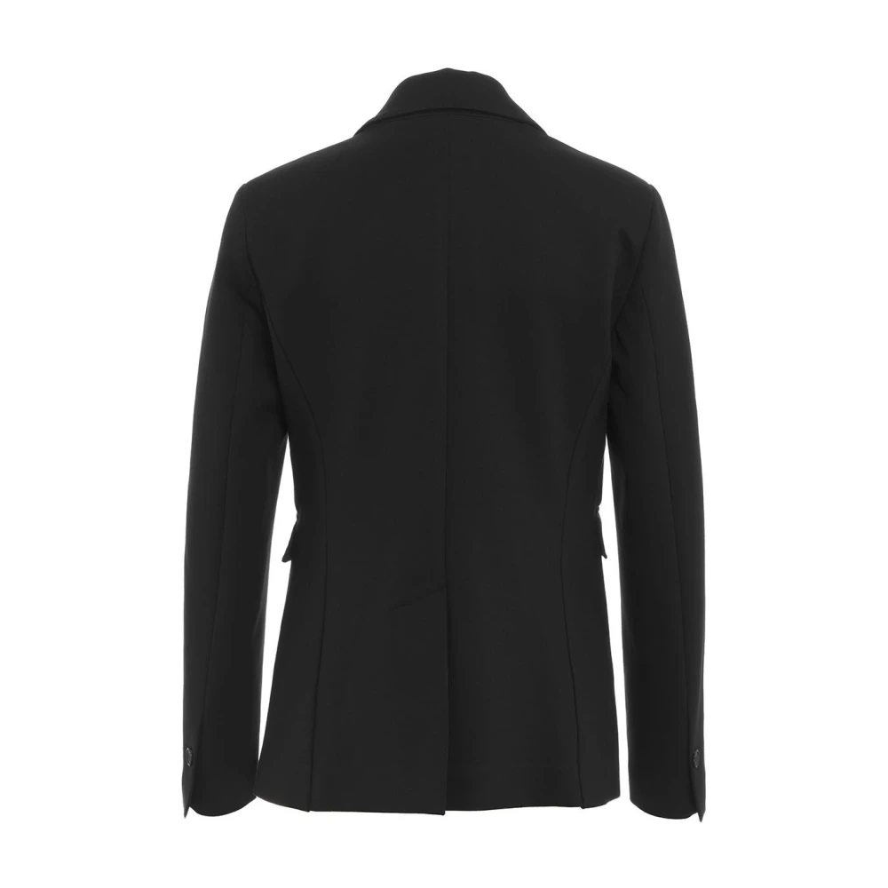 Gender Italiaanse blazer met peaked lapels Black Dames