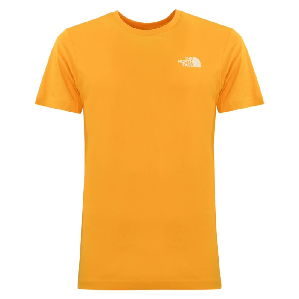 The North Face Gouden T-shirt met Hart Logo Print Yellow Heren