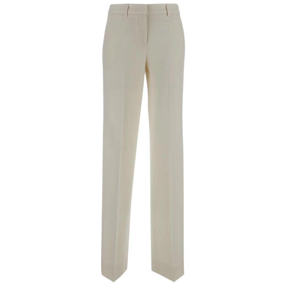 Lardini Wollen Klassieke Broek Beige Dames