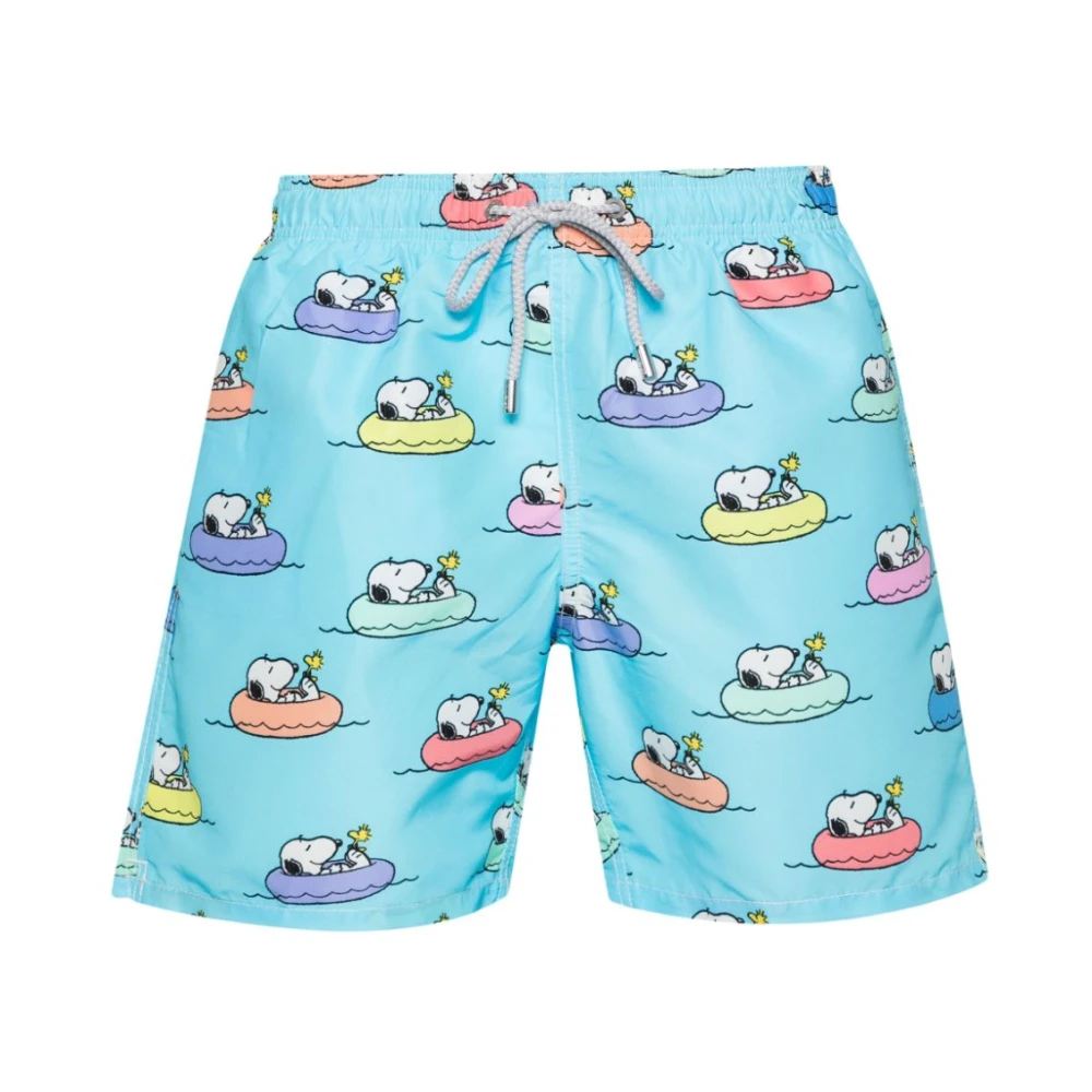 MC2 Saint Barth Chillin Snoopy Zwemshorts Blue Heren