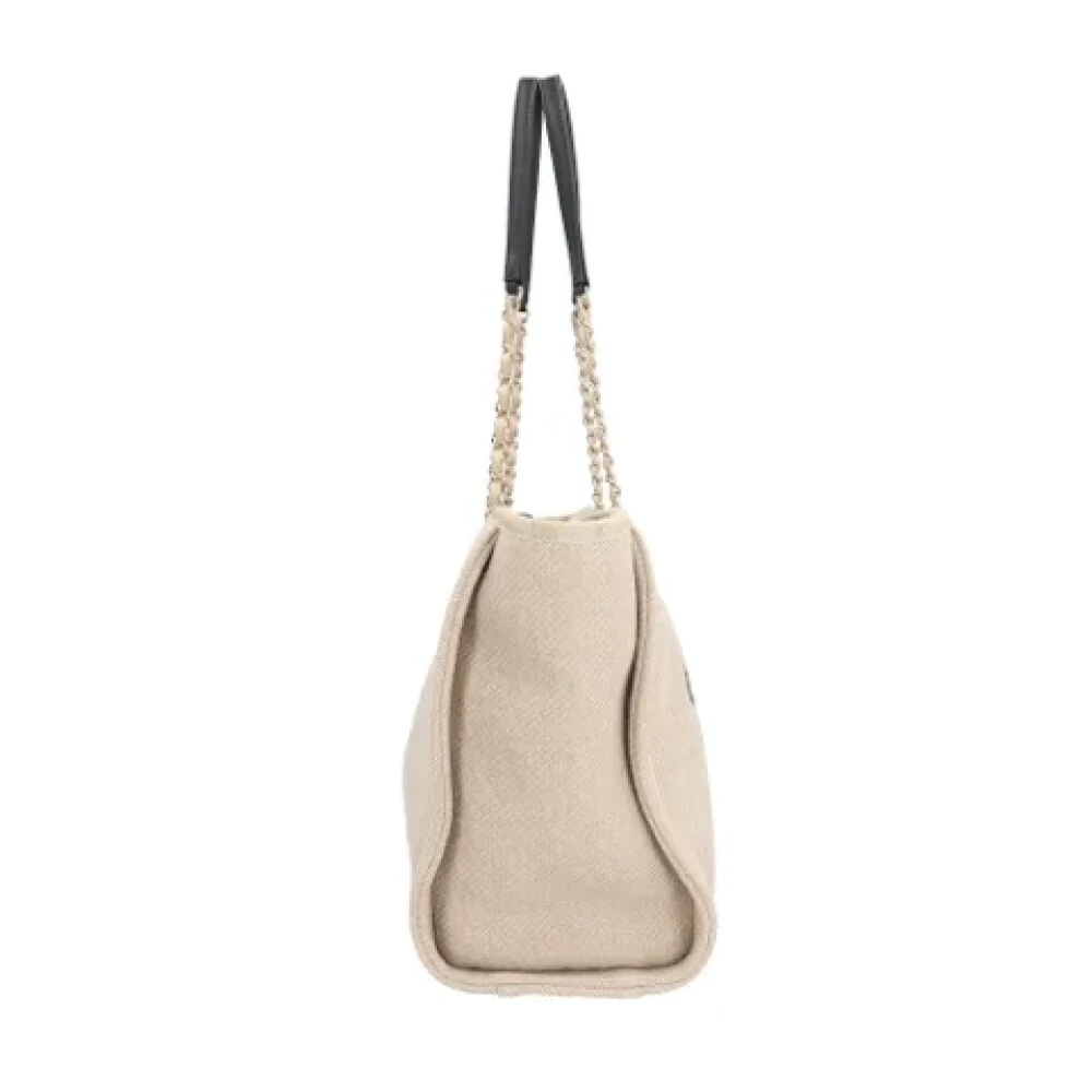 Chanel Vintage Pre-owned Canvas totes Beige Dames