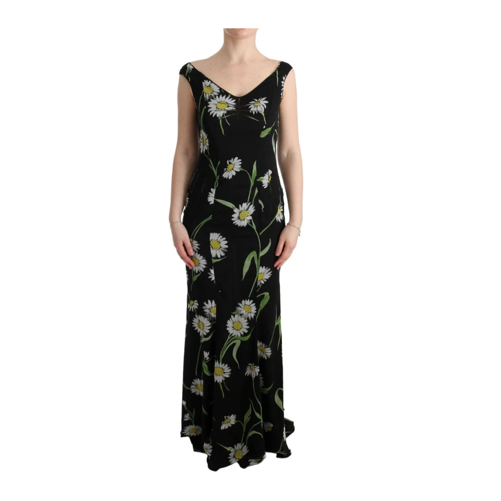 Dolce & Gabbana Prachtige Zijden Jurk Black Dames