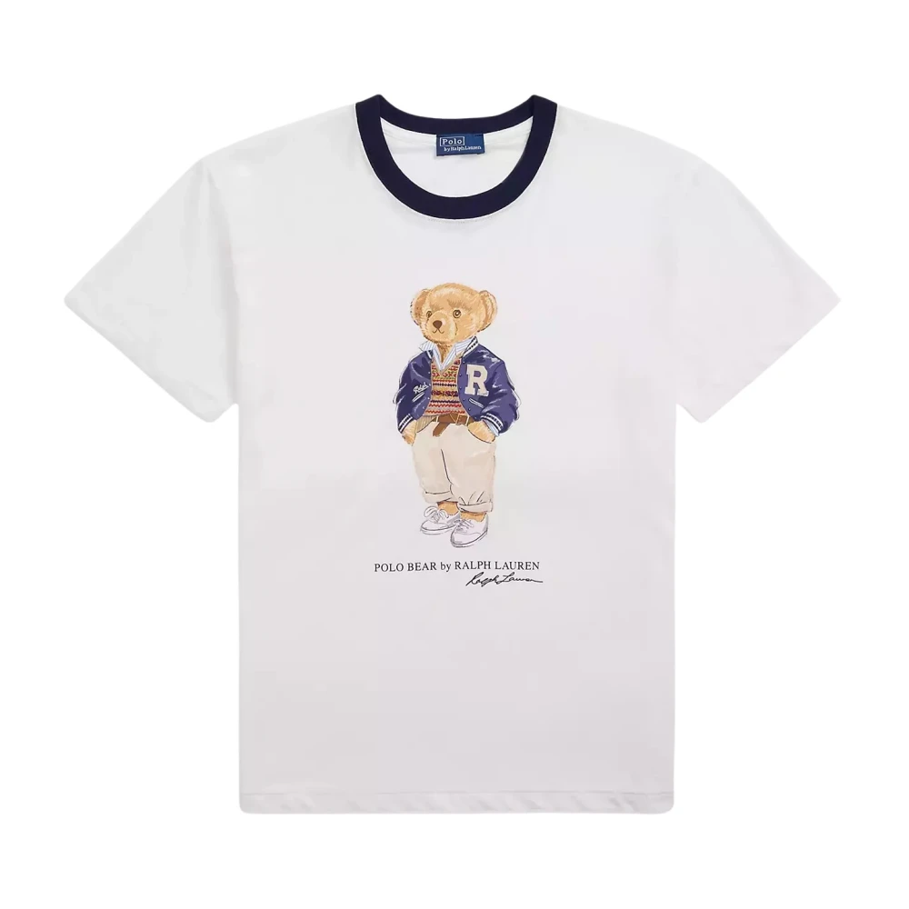 Polo Ralph Lauren Witte Polo Bear T-shirts en Polos Beige Dames