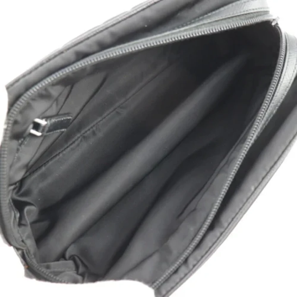 Prada Vintage Pre-owned Leather clutches Black Dames