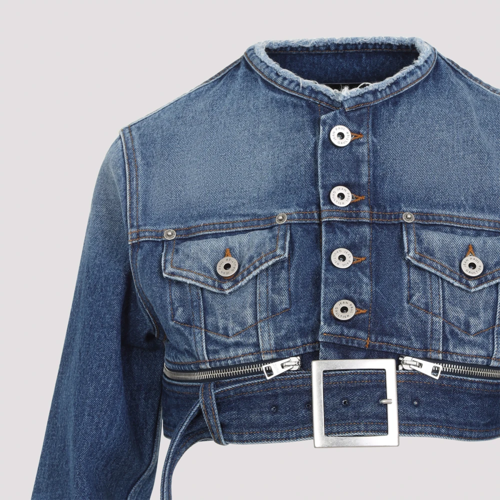 Jean Paul Gaultier Blauwe Katoenen Jas voor Vrouwen Blue Dames