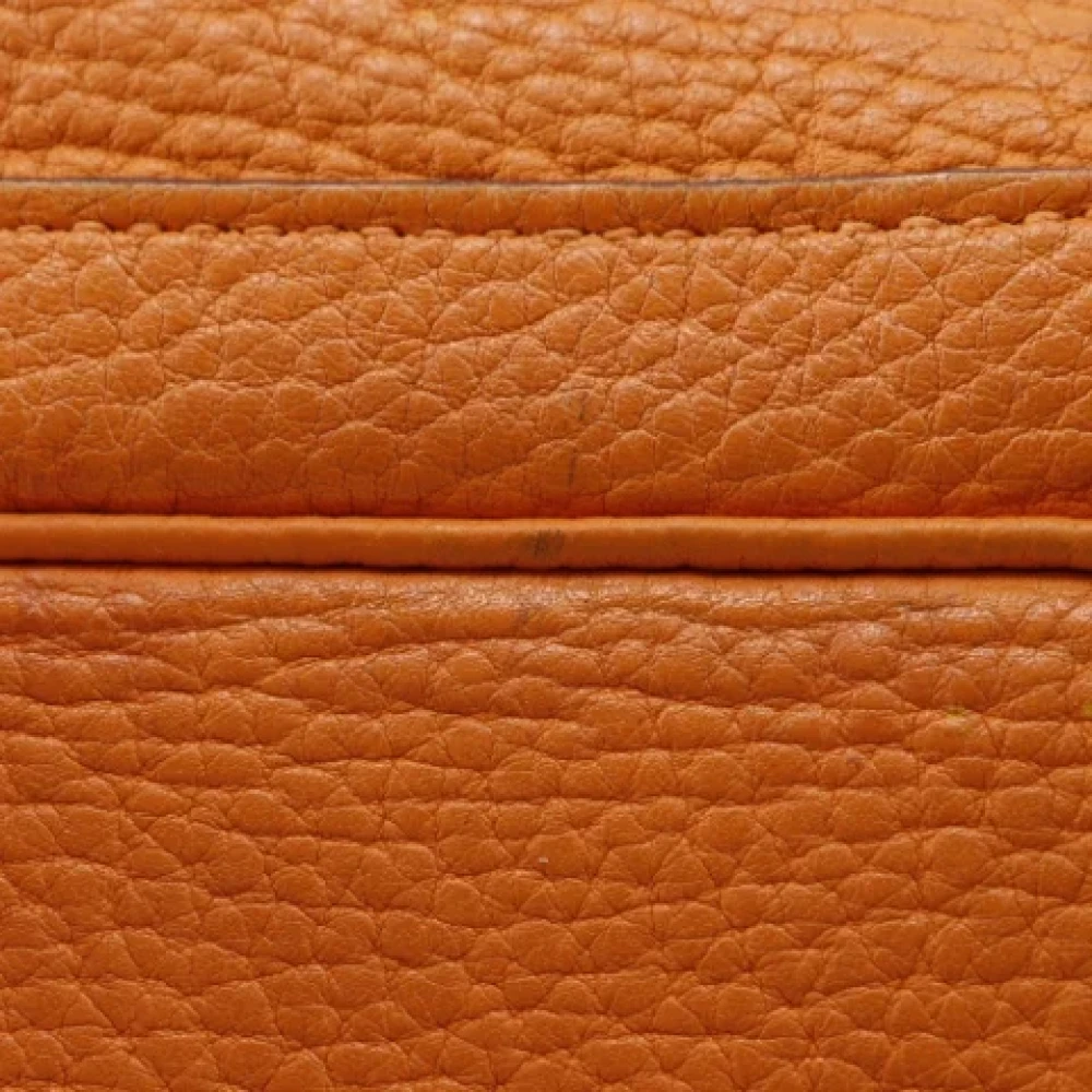 Hermès Vintage Pre-owned Leather handbags Orange Dames