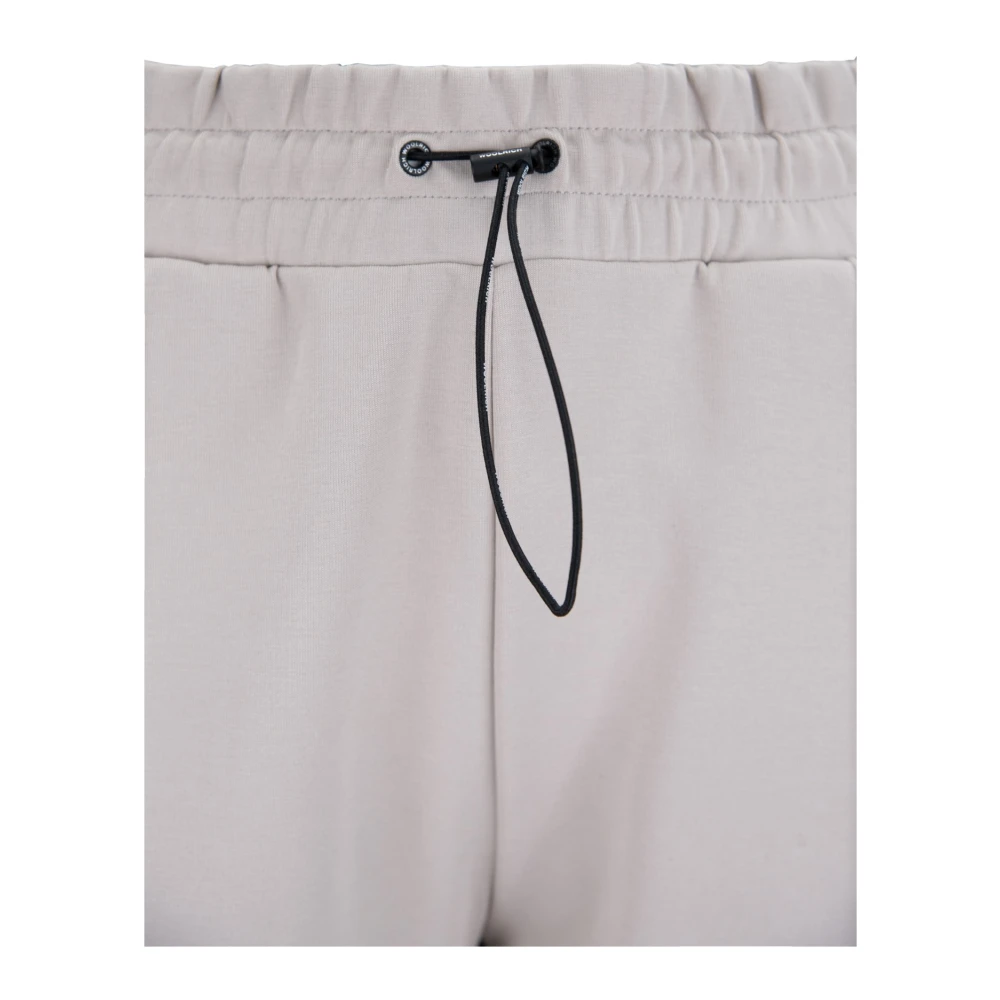 Woolrich Elastische dames sweatpants met zijzakken Gray Dames