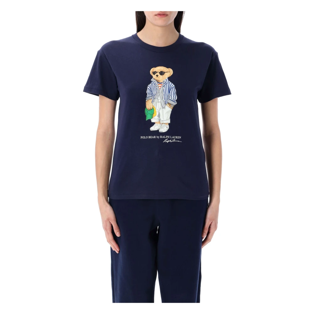 Ralph Lauren Beer T-Shirt Blue Dames