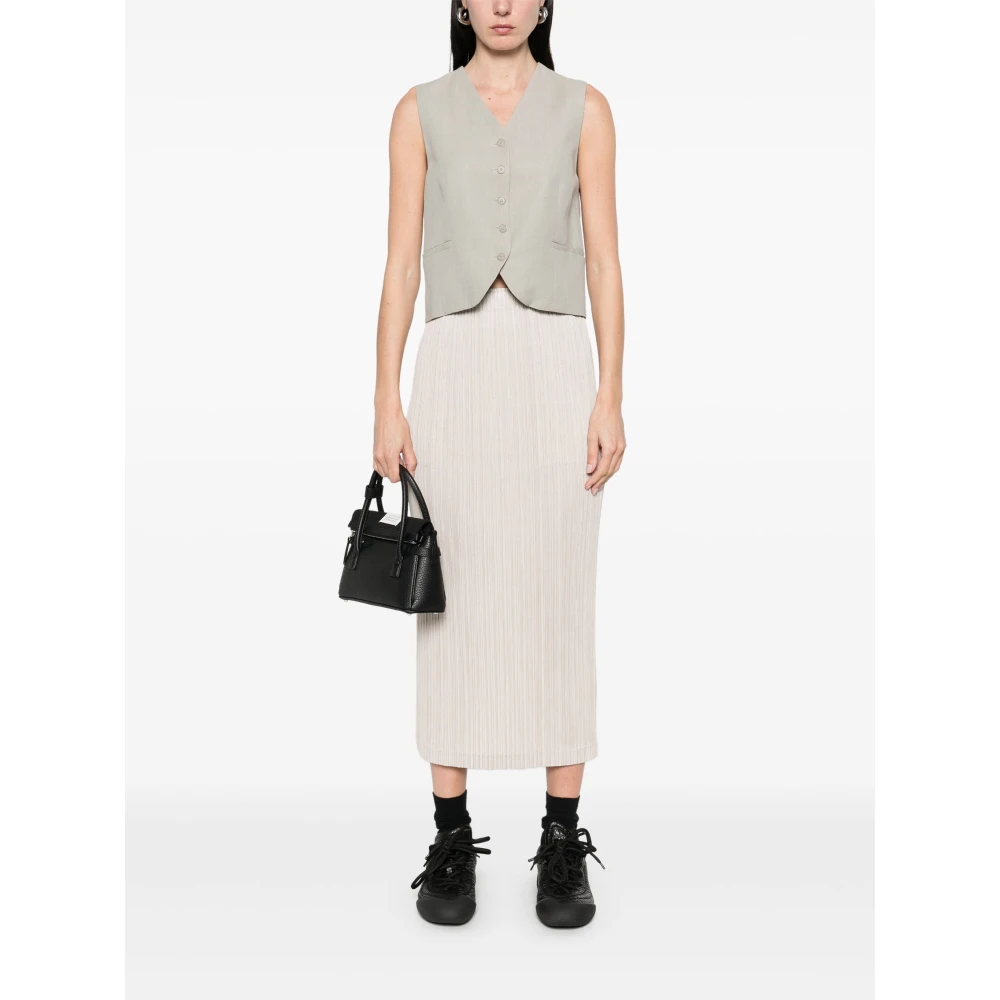 Issey Miyake Stijlvolle A-Lijn Rok voor Vrouwen Beige Dames